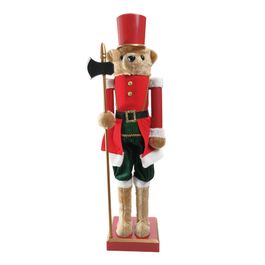 Urso Decorativo Soldado De Chumbo Marrom / Vermelho