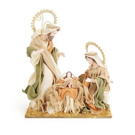 Sagrada Familia Em Resina Marrom