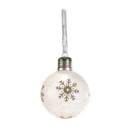 Enfeite Bola Com Led Branco