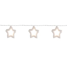 Cordao Led Com Estrelas Branco