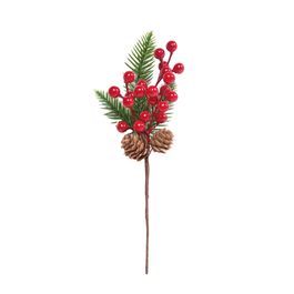 Pick Decorativo Com Frutas E Folhas Vermelho