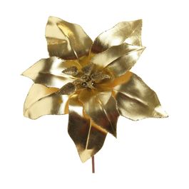 Flor Decorativa Poinsetia Ouro