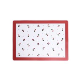 Lugar Americano Pvc Branco / Vermelho