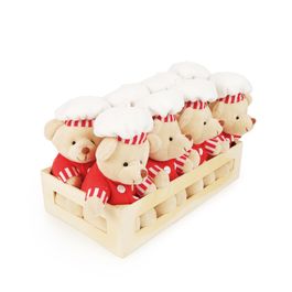 Mini Box Urso Marrom / Vermelho