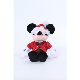 Pelucia Mickey Calça Xadrez Vermelho / Ouro