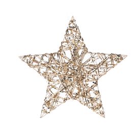 Estrela Decorativa Com Led Ouro