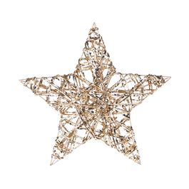 Estrela Decorativa Com Led Ouro