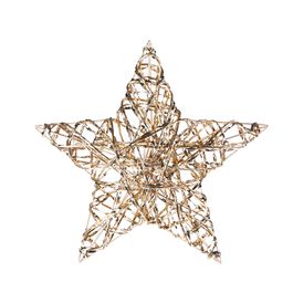 Estrela Decorativa Com Led Ouro