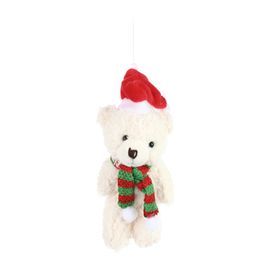 Mini Urso De Pelucia Com Roupa Verde / Vermelho