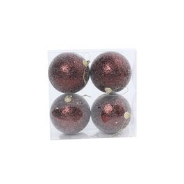 Enfeite Bola Com Glitter Cobre