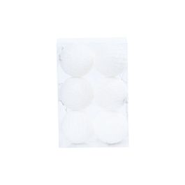 Enfeite Bola Com Glitter Branco