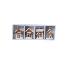 Enfeite Para Pendurar Casa Gingerbread Marrom Claro