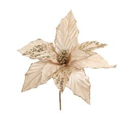 Flor Decorativa Poinsetia Marfim