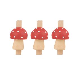 Prendedor 3D Vermelho / Creme