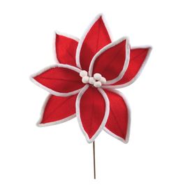 Flor Decorativa Poinsetia Vermelho