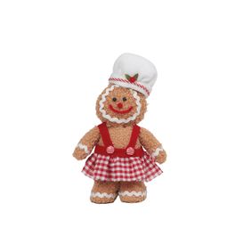 Enfeite Para Pendurar Gingerbread Marrom / Vermelho