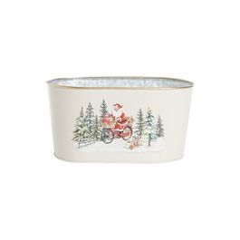 Cachepot Com Alca Branco / Verde
