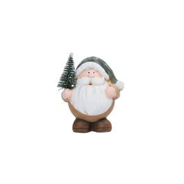 Papai Noel Decorativo Em Resina Branco