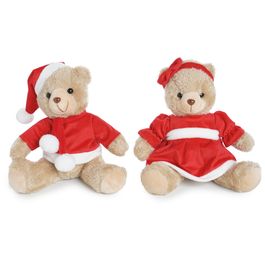 Urso Decorativo Com Gorro Vermelho / Branco