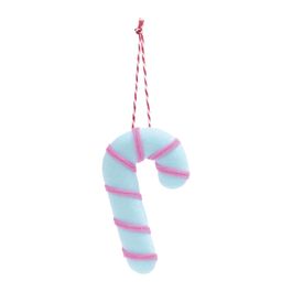 Enfeite Para Pendurar Candy Cane Azul Claro
