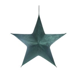 Estrela Decorativa Em Tecido Verde