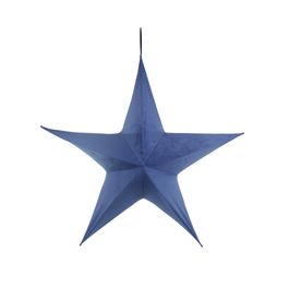 Estrela Decorativa Em Tecido Azul Cobalto
