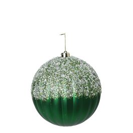 Enfeite Bola Com Glitter Verde