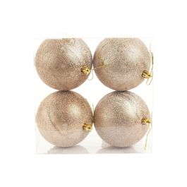 Enfeite Bola Com Glitter Branco