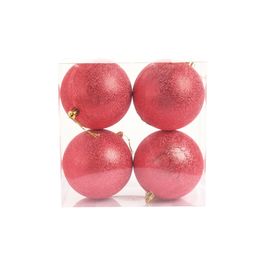 Enfeite Bola Com Glitter Vermelho