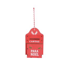 Caixa De Correio Decorativa Natalina Vermelho / Branco