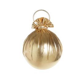 Enfeite Bola Tecido Ouro