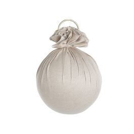 Enfeite Bola Tecido Bege