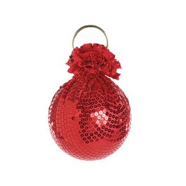 Enfeite Bola Tecido Vermelho