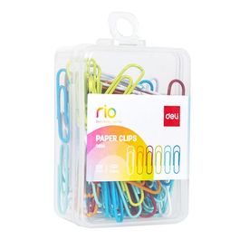 Clipes de Papel Metálicos - 6 cores - 100 pcs - Caixa