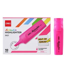 Marca Texto DELIGHT - Ponta Cinzel 1,0-5,0mm - Rosa - 10 pcs