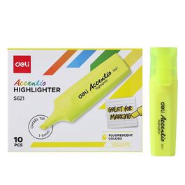 Marca Texto DELIGHT - Ponta Cinzel 1,0-5,0mm - Amarelo - 10 pcs