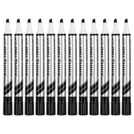 Marcador Quadro Branco - Ponta Cinzel 2,0-5,00mm  - Preto - 12 pcs