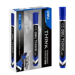 Marcador Permanente - Ponta Cinzel 1,5-5,0mm - Azul - 12 pcs