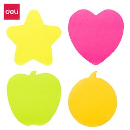 Notas Adesivas  Formas - Coração/estrela/maçã/ balão - Fluorescente -  4 x 20 fls