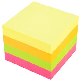 Notas adesivas 51 x 51mm - Cubinho Fluorescente - 4 x 100 fls