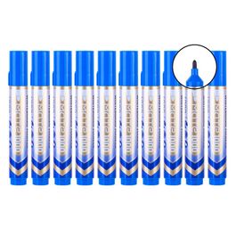 Marcador Quadro Branco -  Ponta Bullet  1,8mm - Azul - 10 pcs