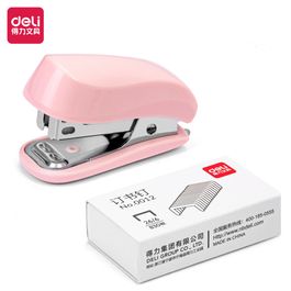 Grampador Mini com Extrator de Grampos - 12 fls - Rosa