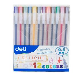 Canetas Gel Coloridas  - Ponta Bullet  0,5mm - 12 cores