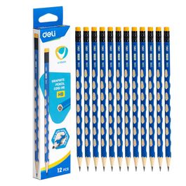 Lápis Grafite HB Hexagonal Ergnomico com Borracha - 12 pcs