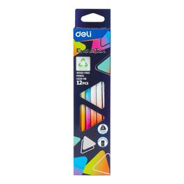 Lápis Grafite HB Triangular ENOVATION Wood Free com Borracha - 12 pcs