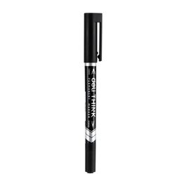 Marcador Permanente Dual - Pontas 0,5mm e 1,0mm - Preto - 12 pcs