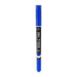 Marcador Permanente Dual - Pontas 0,5mm e 1,0mm - Azul - 12 pcs