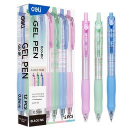 Caneta Gel Estampada Clip Retrátil - Ponta Bullet 1,0mm - Preta - 12 pcs