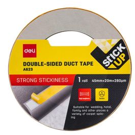 Fita Dupla Face Fixadora Carpete Amarela - 45mm x 20m