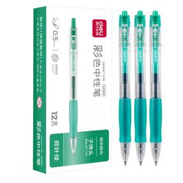 Caneta Gel Retrátil com Grip Colorida  - Ponta Bullet 0,5mm -  Verde
